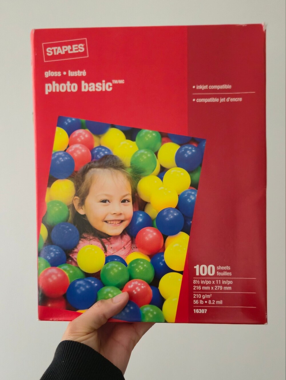 Staple Gloss Photo Basic 100 Sheets 8.5"x11" 210g/m About 90ish Sheets